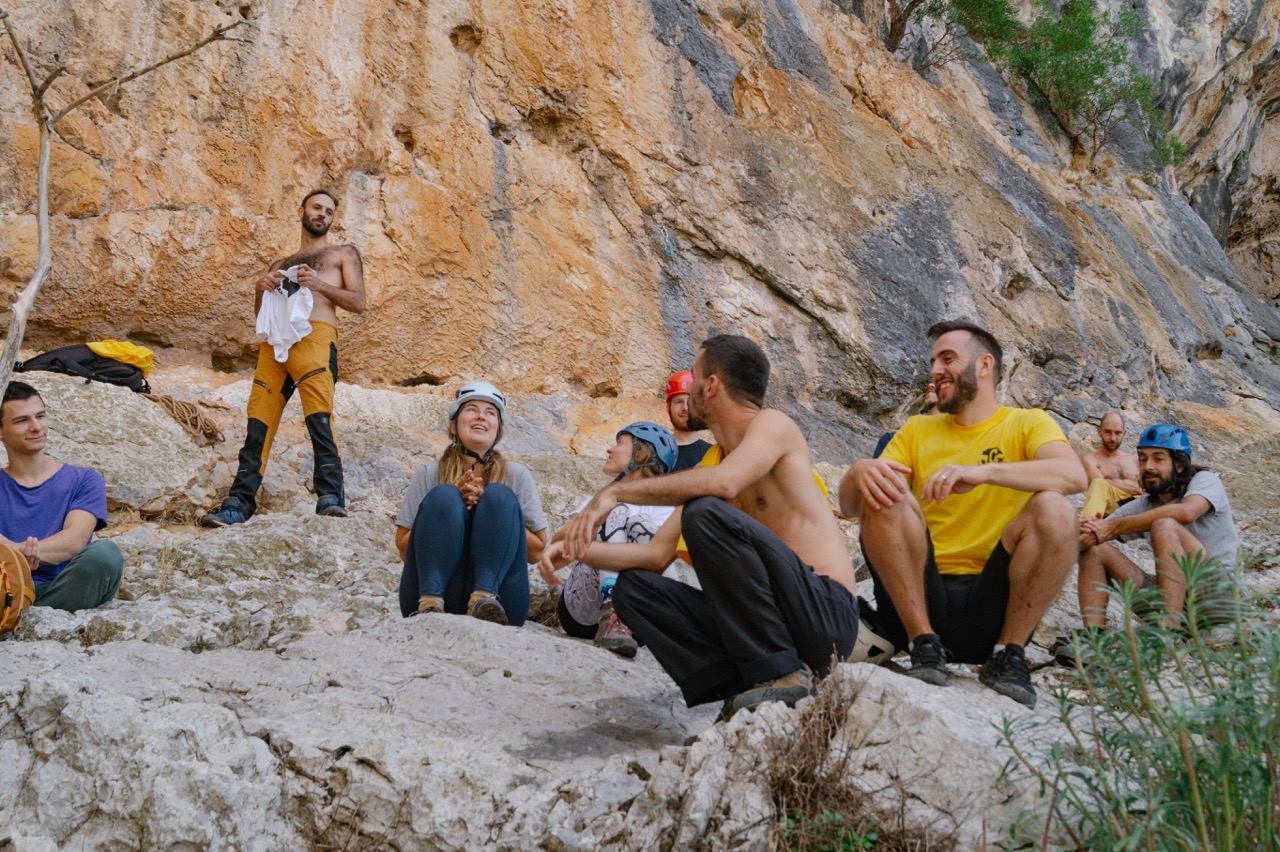 Climbing with locals